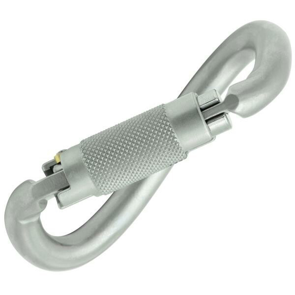 Coiled carabiner KONG OVALONE DNA AUTOBLOCK lunar white