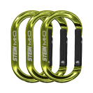STEIN MI-O MINI-O CLIP carabiner 3Pack - green STEIN MI-O MINI-O CLIP carabiner 3Pack - green