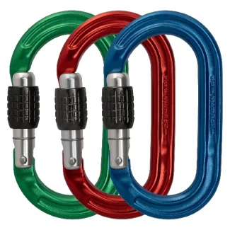 Karabina DMM ULTRA O SCREWGATE 3 Pack zelená/červená/modrá