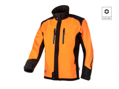 Softshellová bunda s odepínatelnými rukávy SIP PROTECTION 1SWS FUYU oranžovo-černá