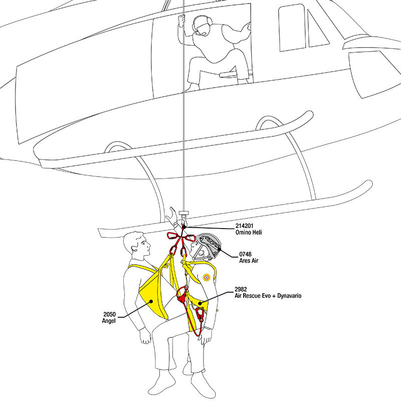 CAMP OMINO HELI multiple anchor lanyard