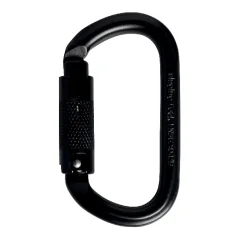 Oval carabiner SINGING ROCK STEEL Triple-Lock - black