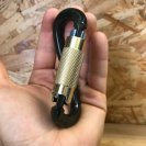 Coiled carabiner KONG OVALONE DNA AUTOBLOCK lunar white