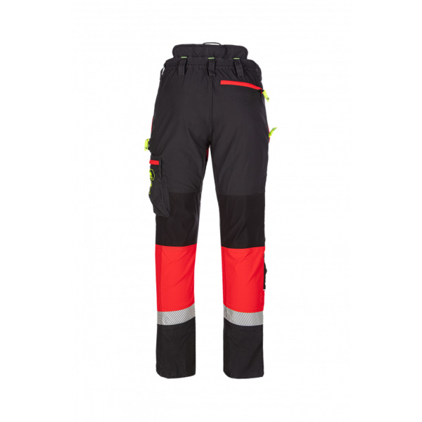 Chainsaw trousers SIP PROTECTION 1SBD CANOPY AIR-GO SHORT 75 cm red-black