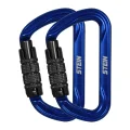 STEIN SECURA D-SHAPE ALU carabiner - 2Pack - blue