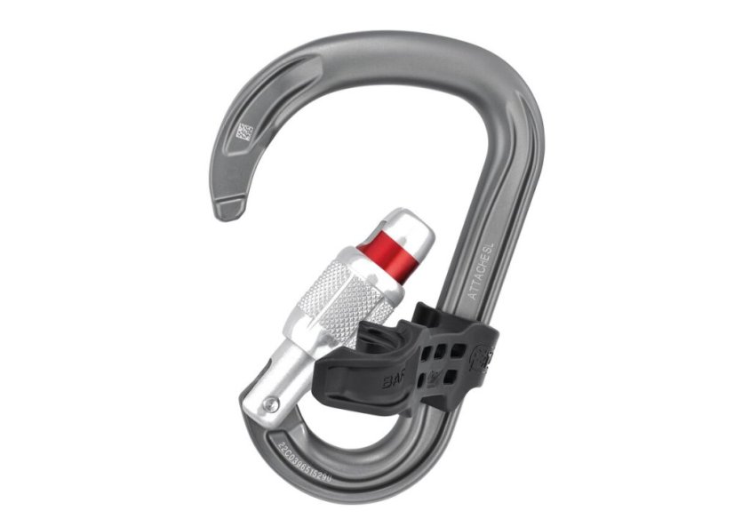 Carabiner PETZL ATTACH BAR SCREW LOCK HMS GRAY