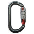 Karabiner AT HEIGHT K15 ALU OVAL TRIPLE ACTION Dark Grey
