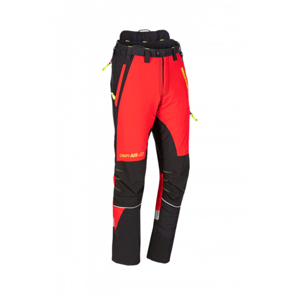 Protiporezové nohavice SIP PROTECTION 1SBD CANOPY AIR-GO červená-čierna