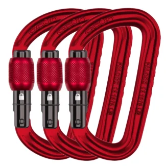 Karabina OCÚN FALCON SCREW – 3 pack – červená