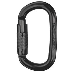 SINGING ROCK OZONE TRIPLE-LOCK oval carabiner - black