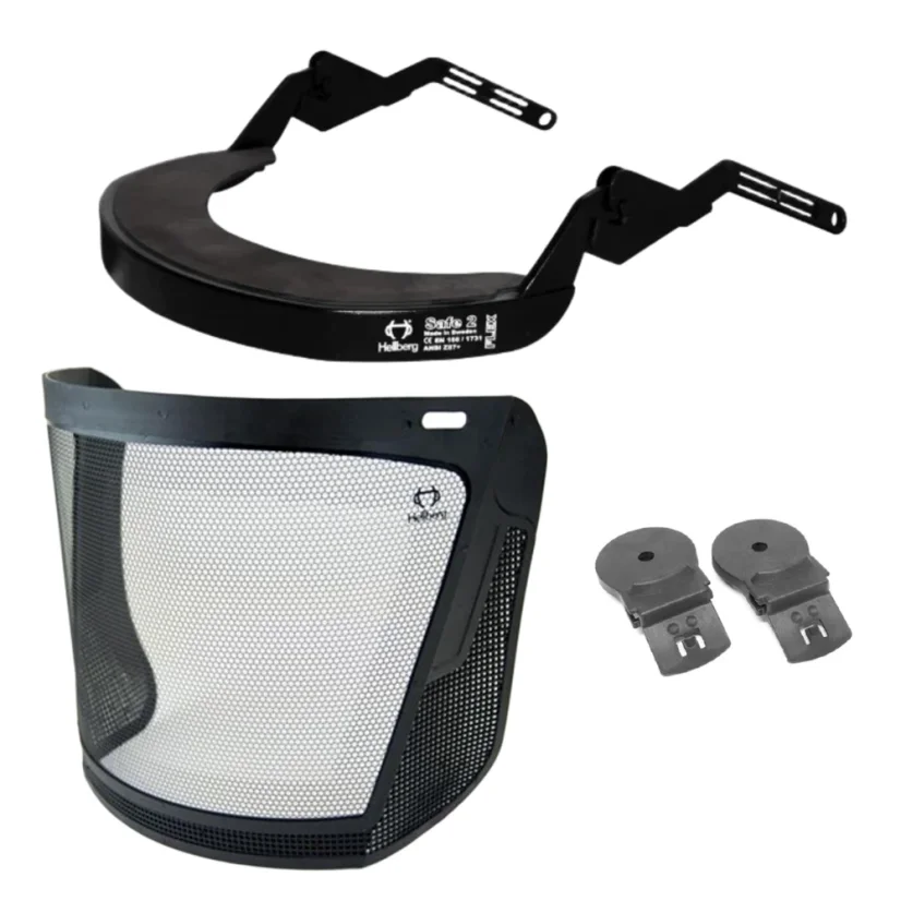 HELLBERG SAFE STEEL MESH face shield set + adapters
