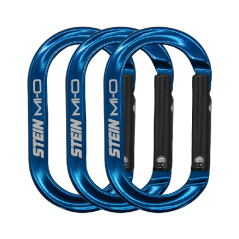 Karabina STEIN MI-O MINI-O CLIP - 3 PACK - modrá