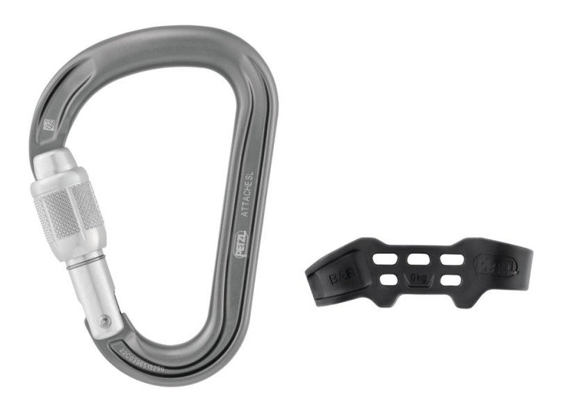 Carabiner PETZL ATTACH BAR SCREW LOCK HMS GRAY