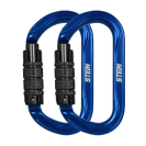 STEIN SECURA OVAL Alu carabiner - Twin Pack - blue STEIN SECURA OVAL Alu carabiner - Twin Pack - blue