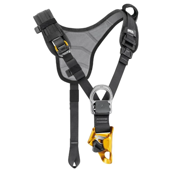 Chest harness with PETZL TOP CROLL rope clamp 2025