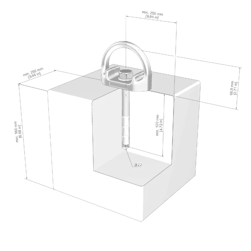 SKYLOTEC D-BOLT TYP 43 (AP-058) kikötési pont