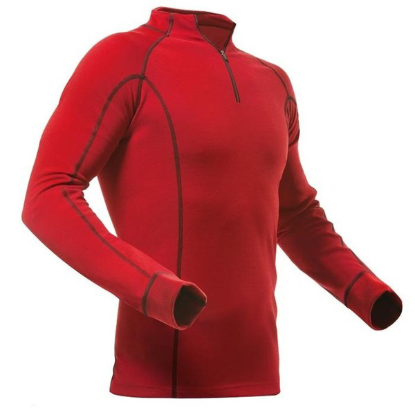Thermal T-shirt PFANNER MERINO SHIRT LONG SLEEVES - red