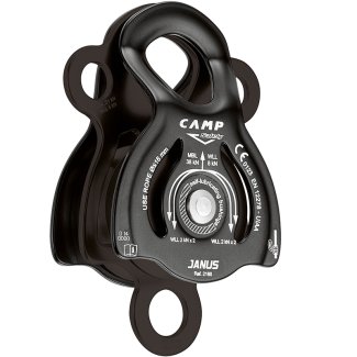 Large double pulley CAMP JANUS - black Large double pulley CAMP JANUS - black