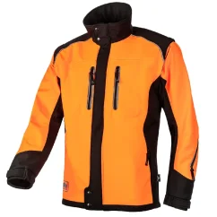Softshell jacket with detachable sleeves SIP PROTECTION 1SWS FUYU - orange/black