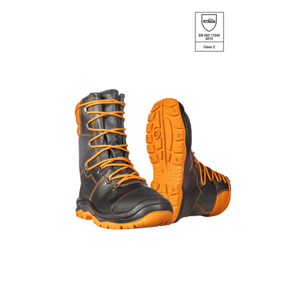 Protiporezové topánky SIP PROTECTION TIMBER 2.0 čierno-oranžová