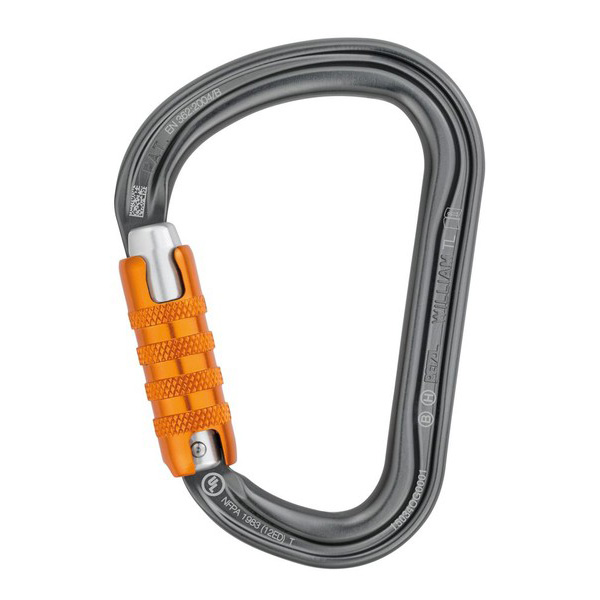 HMS carabiner PETZL WILLIAM TRIACT-LOCK black