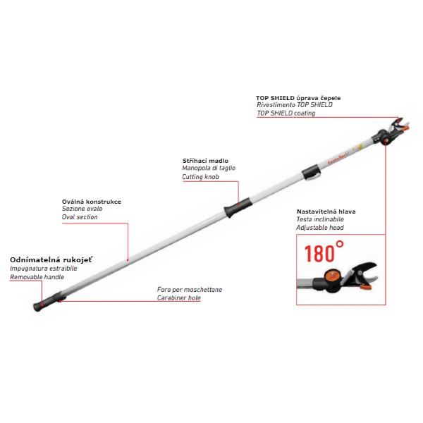 CASTELLARI TUCANO 400 telescopic pole loppers, 6 m