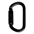 Oval carabiner SINGING ROCK STEEL Triple-Lock - black