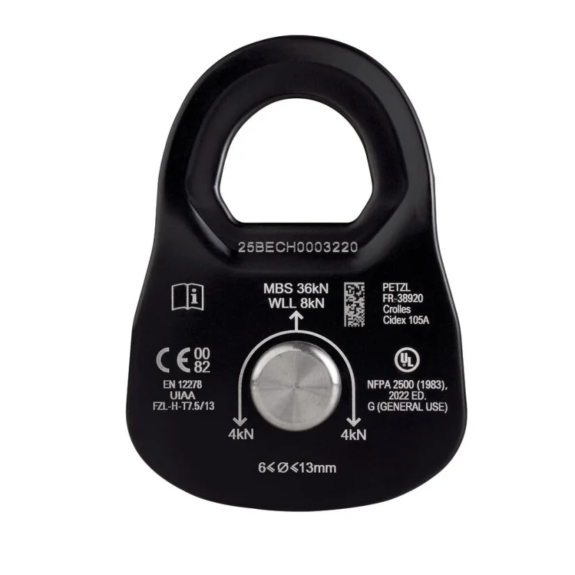 Kladka PETZL RESCUE M černá