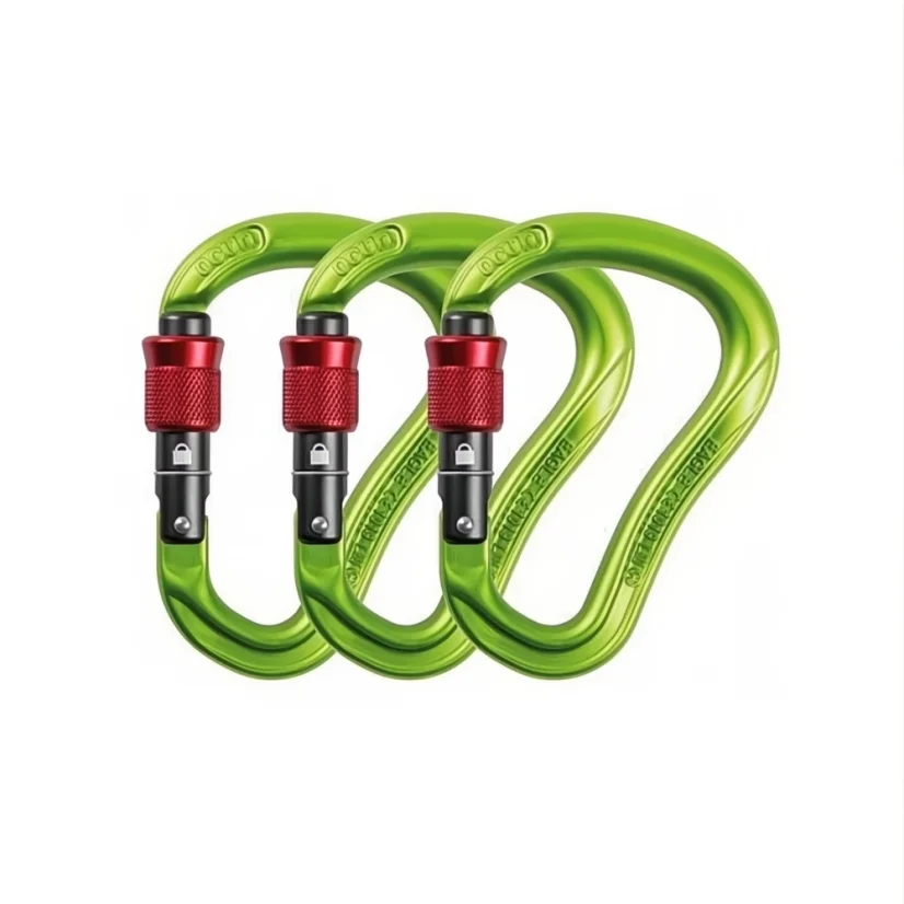 Karabina OCÚN EAGLE HMS SCREW zelená – 3 pack