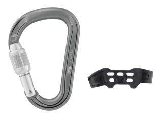 Carabiner PETZL ATTACH BAR SCREW LOCK HMS GRAY