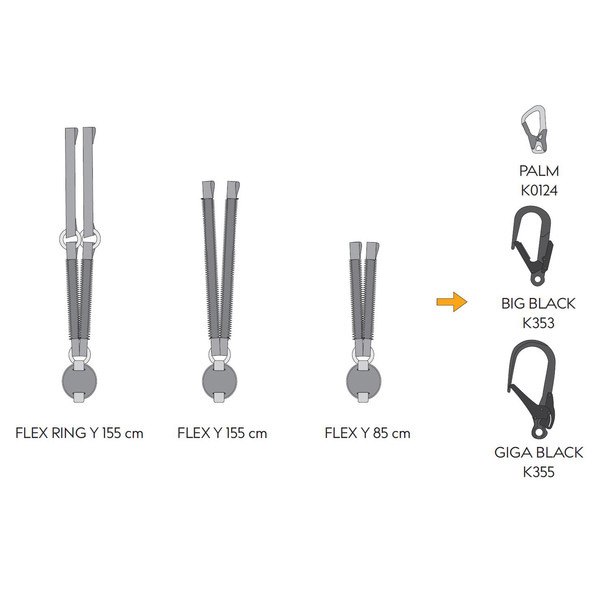 Fall shock absorber SINGING ROCK REACTOR FLEX "Y" + 2xK353 - 85 cm