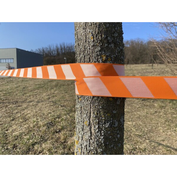 Permanent barrier tape ARBOTEQ orange-white 100 m