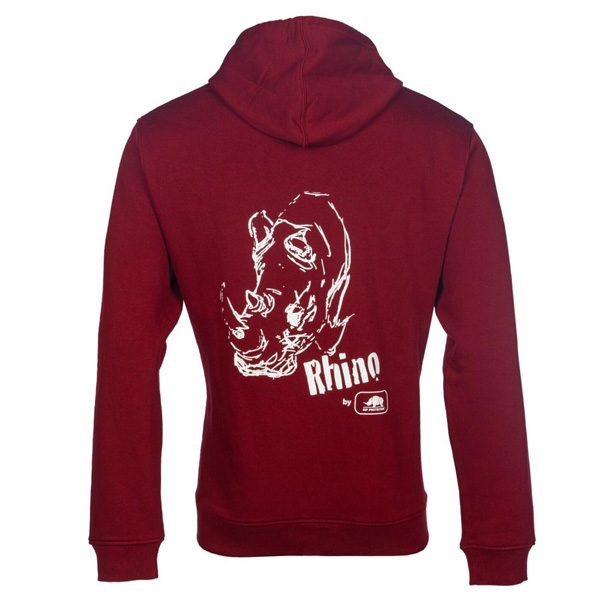Mikina SIP PROTECTION RHINO HOODIE tmavo červená