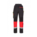 Chainsaw trousers SIP PROTECTION 1SBD CANOPY AIR-GO SHORT 75 cm red-black