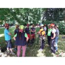 Tree climbing rescue in practice course