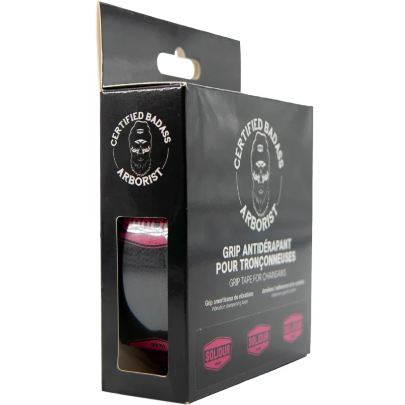 Protiskluzová páska SOLIDUR GRIP TAPE - černá/růžová