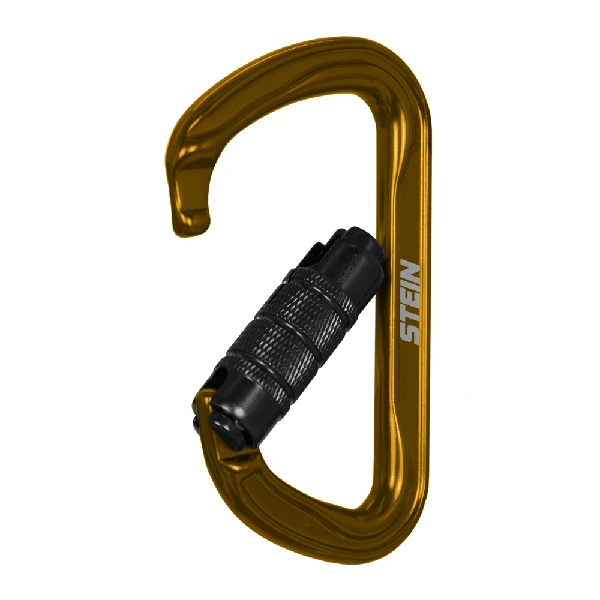 STEIN SECURA D-SHAPE ALU carabiner - gold