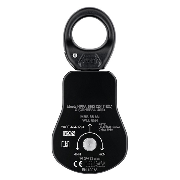 Simple pulley PETZL SPIN L1 black