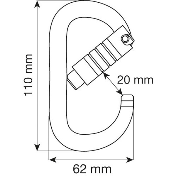 CAMP OVAL XL 3Lock carabiner 
