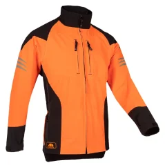 Pracovná bunda SIP PROTECTION 1SKO SHINOBI Hi-Vis - oranžová/čierna