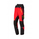 Chainsaw trousers SIP PROTECTION 1SBD CANOPY AIR-GO SHORT 75 cm red-black