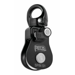 Pulley with swivel hinge PETZL SPIN S1 black