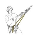Adjustable PETZL connecting bridge for SEQUOIA