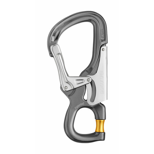 PETZL EASHOOK OPEN szürke tenyérkarabiner