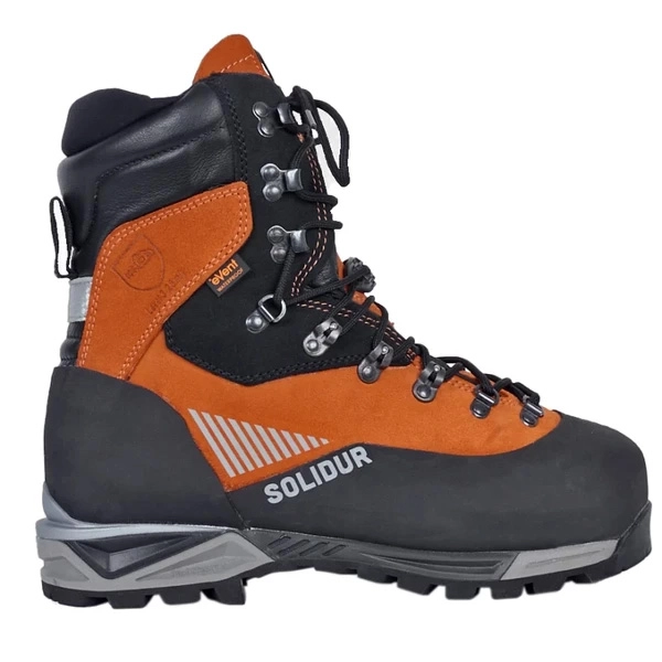 Chainsaw boots SOLIDUR LOGWOOD dark orange, class 3 (28 m/s)