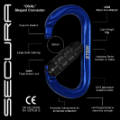 STEIN SECURA OVAL Alu carabiner - blue STEIN SECURA OVAL Alu carabiner - blue