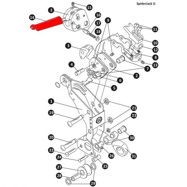 ART SPIDERJACK 3 RELEASE LEVER