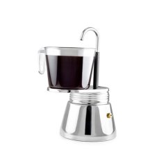 Kávovar GSI OUTDOORS Stainless Mini Espresso - 1 šálka