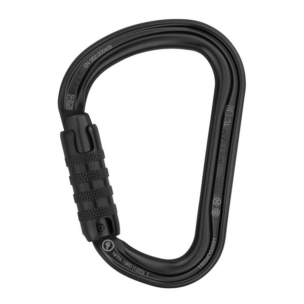 HMS carabiner PETZL WILLIAM TRIACT-LOCK black