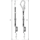 Fall-arrest lanyard CLIMBING TECHNOLOGY FLEX REG 140 STEEL